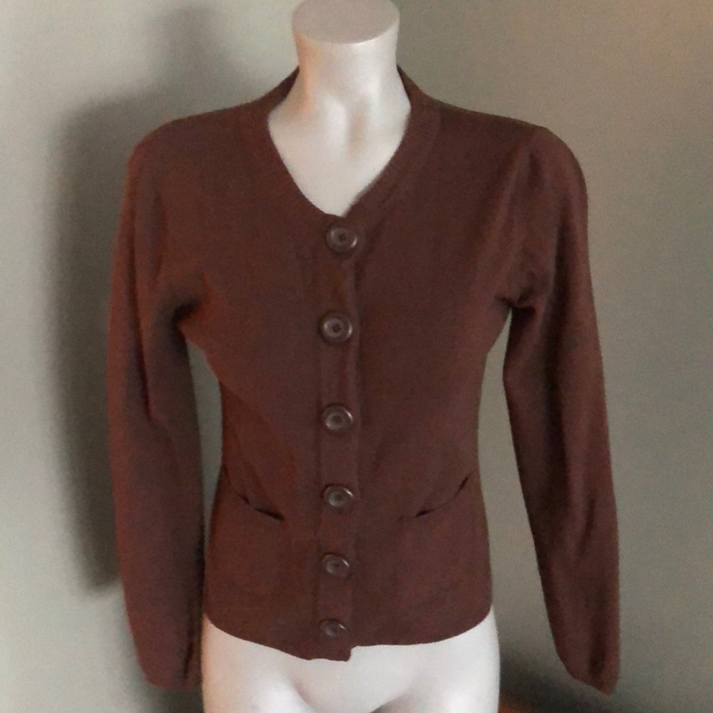 5/$25 Juniors brown button up cardigan sweater